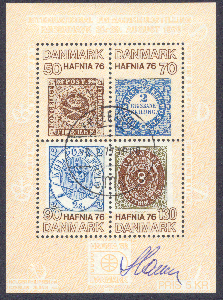Slania's stamp Hafnia 76